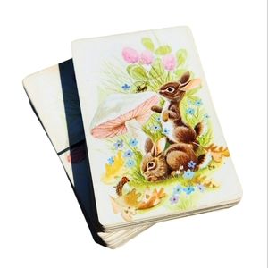 Cottagecore Vintage Playing Cards w/ Mushroom & Bunny
